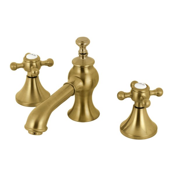 Kingston Brass KC7067BX English Country 8" Widespread Bathroom Faucet, Brushed Brass KC7067BX